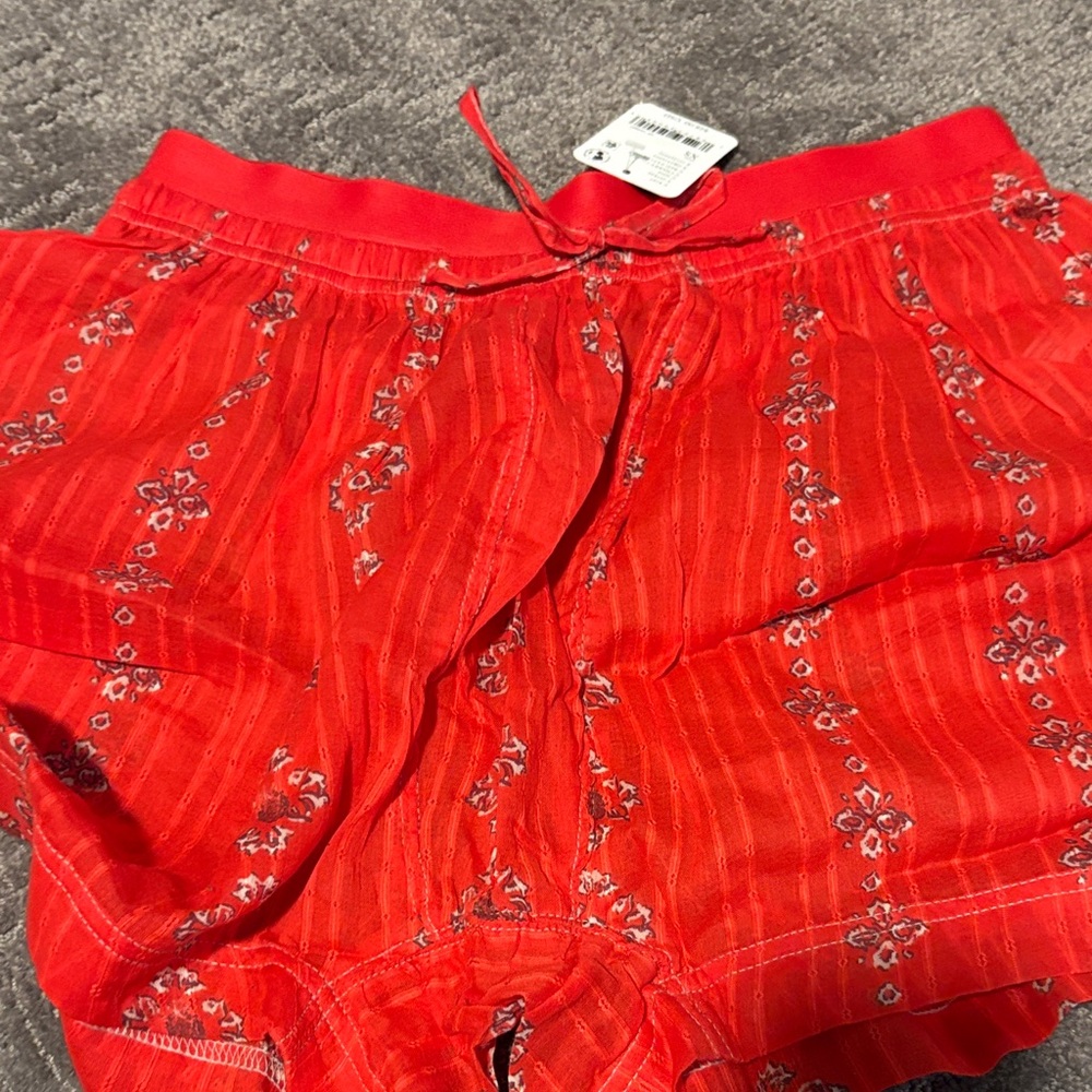 FP Movement by Free People Red Patterned Shorts